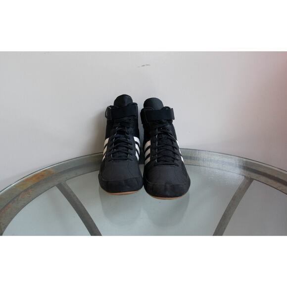 EUC Adidas HVC‎ 2 Mens Size 13 Wrestling Shoes Sneakers Black White AQ3325